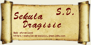Sekula Dragišić vizit kartica